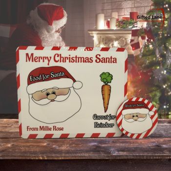 Leave out a drink and treats for Santa this Christmas with Personalised Santa Christmas Eve Placemat and Coaster.They come in two designs as shown and can also be personalised further with any picture or text on them. Another special personalised gift from Gifted Lane