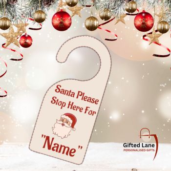 Make sure Santa Stops at your house with a personalised Santa Please Stop Here Sign from Gifted Lane. They are available in two different shapes and can be personalised with any picture and the names of the child in the house on them. Another special personalised gift from Gifted Lane