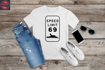 Silhouette of couple Speed Limit 69 Custom Made Shirt Personalized T Shirt Custom Text Make Your Own Shirt Custom Tee Shop In Ireland Shop In Ireland