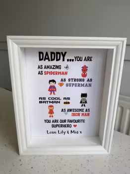 Personalised Father’s Day Superhero Gift Frame
