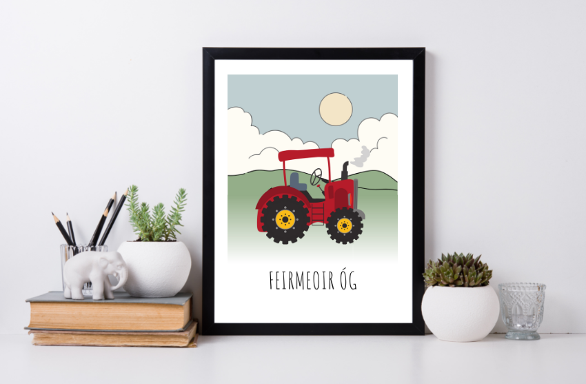 Feirmeoir Óg As Gaeilge Irish Print Irish Home Decor Irish Wall